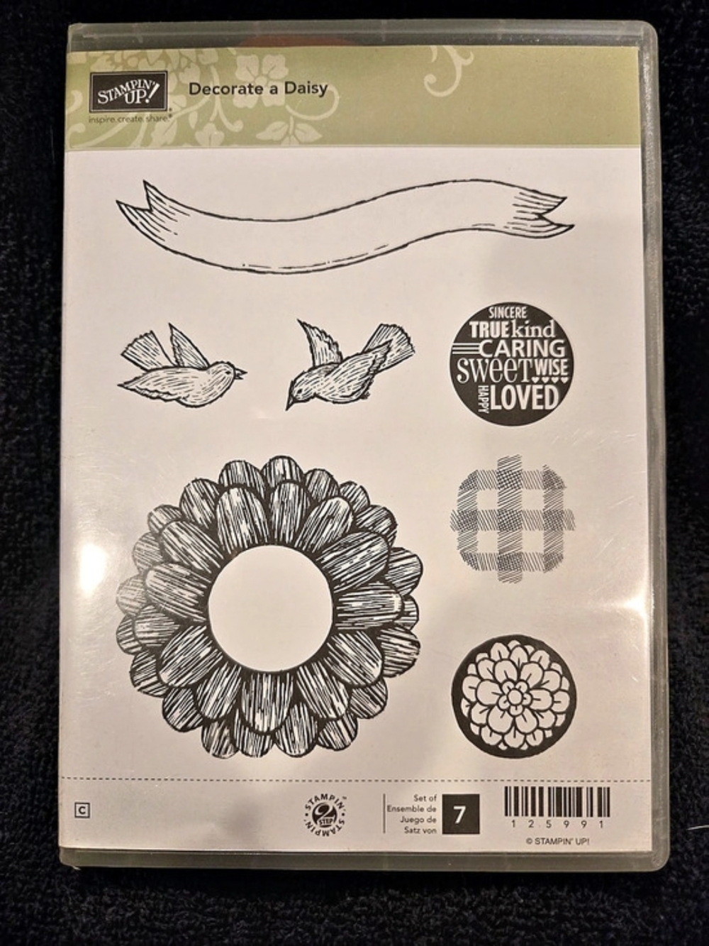 Stampin' Up! Decorate a Daisy! Unmounted Rubber Stamp Set